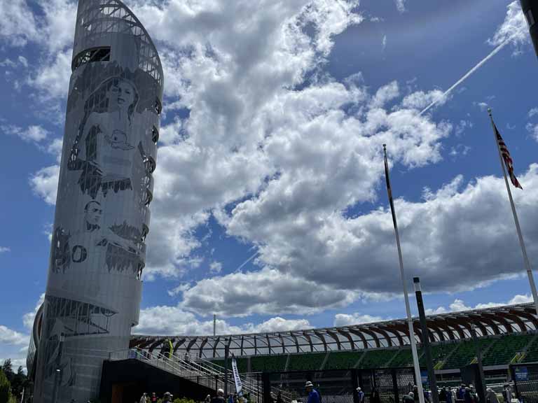 Hayward Field University of Oregon Curved Steel Tower